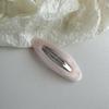 Grampo oval de cor gelatina para franja feminina 2023 Novo celebridade da internet testa cabelo solto franja lateral fixo clipe BB