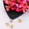 Aretes de Paraguas con Forma de Flor, Simples, Únicos, Elegantes, Aretes de Cobre Chapado en Oro, Fabricante de Joyería, En Stock al Por Mayor, Flores