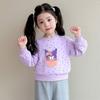 Outono 2025 Novo Estilo Meninas Manga Longa Infantil Moderno Manga Longa Moletom Estampado Primavera e Outono Nova Camiseta Top