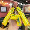 Novos chaveiros de acessórios com figuras 3D de borracha macia em PVC de desenho animado, pingentes para mochila de casal, pequenos enfeites, atacado do fabricante