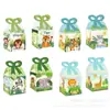Kz049 Exportación Animales de la Selva León Tigre Elefante Fiesta Dulces Regalo Corazón Estéreo Caja de Cartón Blanca