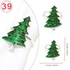 Transfronterizo en stock Alce Copo de Nieve Árbol de Navidad Hebilla para Servilleta Cascanueces plata Decoración Navideña Fabricantes de Anillos para Servilletas