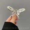 Pinza de Agarre para Cabello con Borla de Mariposa y Pluma Super Hada Diseño de Nicho Sentido Avanzado Pasador Disco para la Parte Trasera de la Cabeza Adorno para el Cabello Pinza de Agarre para el Cabello de Aleación