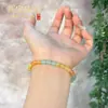 Suministros para Tienda Física Pulseras de Jade Dorado de Seda de Xinjiang de Tres Colores Degradados, Pulseras de Jade de Color Caramelo de Círculo Único, Aventurina