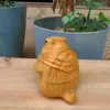 Talla en Madera de Ciprés Linda Marmota Pieza de Mango Madera Maciza Talla Artesanía Creativa Adornos de Escritorio Punto de Ratón Artesanías de Incienso Adornos