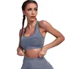 Conjunto de Roupa de Yoga Profissional de Verão Colete Roupa de Yoga Europeu e Americano Sutiã Suspensório Conjunto de Roupa de Yoga de Manga Curta Roupa de Yoga Feminina Transfronteiriça