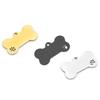 Placa de identificación para mascota de hueso de acero inoxidable pulido de alta calidad, placa de identificación, etiqueta antipérdida, collar, placa con nombre, grabado DIY