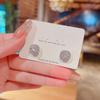 Pendientes de Aro con Forma de Lazo Microincrustados de Circonita de Venta Caliente Coreanos 2026 para Mujer, Aguja de Plata S925, Pendientes de Perla de Botón de Gama Alta de Nicho