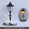 Decoración Popular Transfronteriza para Parejas Cisne Adornos de Decoración de Jardín Estatua de Jardín Hogar Luz Solar para Exteriores Artesanía de Resina