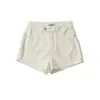 Shorts de Mezclilla Ajustados de Cintura Alta Elásticos Color Caramelo Verano 2022 Pantalones Cortos Calientes para Mujer Denim Caliente