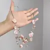 Collar Único de Piedra Rosa Irregular Multicapa para Mujer, Nuevo Estilo 2026, Gargantilla Exagerada de Cadena para Clavícula Multicapa de Nicho
