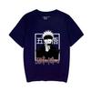 Jujutsu kaisen Perro de Guerra de Hechizos Columna Vertebral Enrollada Camiseta de Cuello Redondo de Verano para Niños y Niñas