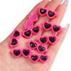 Accesorios de gafas pequeñas redondas de acrílico con forma de corazón, colgantes creativos de gafas de dibujos animados, pendientes hechos a mano, pulseras y joyas.
