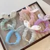 Estilo Coreano Dulces Diademas para el Cabello de Niñas Diademas Orejas de Conejo Lindas Gomas para el Cabello con Lazo Accesorios para el Cabello Femeninos Gomas Elásticas para Niñas Estudiantes