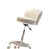 Silla de Casa Respaldo Tocador Taburete Dormitorio Niñas Silla Giratoria Elevable Taburete de Manicura Ruedas Estilo Crema Silla de Maquillaje