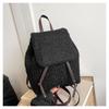 2024 Otoño e Invierno Nuevo Mochila Pequeña Portátil Niche de Moda Lana Artística Retro Combinable Mochila Color Sólido Bolso Tipo Cubo
