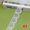 En Stock con Envío Gratis, Adorno de Encaje Bordado Soluble en Agua, Tela de Malla Blanca, Accesorios Decorativos para el Pecho y las Mangas de Vestidos de Novia