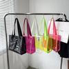 Bolsa Transparente Grande e Distinta Feminina 2023 Nova Tendência Versátil Elegante Fashionável Bolsa de Ombro Bolsa Tote Bolsa de Gelatina