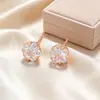 Brincos Xuping minimalistas florais de pedra única, estrela de cinco pontas da moda em liga de cobre estilo coreano inspirados no Instagram, brincos leves e elegantes para mulheres