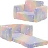 Sofá-Cama Dobrável de Esponja Luminoso Infantil Mais Vendido Transfronteiriço Cadeira de Soneca para Bebê Cama Dobrável Sofá de Compressão