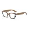 Jamie 24024 Nuevas Gafas de Sol Cat-Eye Retro Estampado de Leopardo Montura Pequeña Espejo Decorativo Moda Europea y Americana Casual Espejo Decorativo