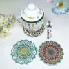 Souvenir Antideslizante Especial Dales Patrón Étnico Xinjiang Cuenco Cerámico Plato de Cocina Mesa de Comedor Mesa de Café Posavasos Base para Ollas