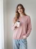 [Hengjia Hs] Suéter de Punto 100% Lana Pura para Mujer, Versátil Casual de Primavera, Cuello Redondo, Manga Larga, Suéter Básico