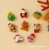 Novo Pingente Chaveiro Bola de Neve de Natal Transparente de Resina com Glitter Acessórios para Joias DIY Materiais Atacado