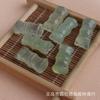 Colgante de jade natural, colgante de bambú Xiuyu, pendientes Hanfu cheongsam, accesorios hechos a mano, productos semiacabados de bricolaje al por mayor