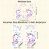Pegatina de Pared Autoadhesiva de Unicornio Arcoíris de Cuento de Hadas Dibujos Animados Tarjeta Estilo Niña Amor Decoración de Habitación Pegatina Decorativa Br66599