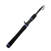 Caña de Pescar Retráctil Ultra Corta Portátil para Pesca con Señuelo 43cm Caña de Pescar de Secciones Cortas con Empuñadura de Pistola y Empuñadura Recta para Pesca Transfronteriza