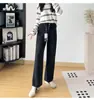 ¡Suave mezclilla estilo americano! Jeans crop de pierna recta para mujer Otoño 2026, tiro alto, adelgazantes, pantalones de pierna ancha H081806