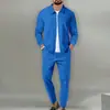 Estilo Europeo Nuevo Hombres Manga Larga Cómodo Deportivo Juvenil Popular Hombres Traje Casual Traje Deportivo Casual