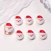 Joias de Resina Diamante Desenho Animado de Natal para Unhas Floco de Neve Fofo Chapéu Papai Noel Acessórios para Unhas DIY