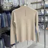 Moda de outono precoce botão simples de formiguinha top de manga comprida macio e amigo da pele camada base 6140