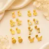 Brincos de aço titânio em formato de coração para mulheres, não desbotam, ear cuffs de alta qualidade e elegantes, design de rosca para evitar perdas, brincos de pérola redonda fosca