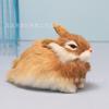 Conejo de peluche modelo de conejo de simulación de cuero genuino para niños, conejo de jade, Chang'e, accesorios y adornos para fotografía del Festival de Medio Otoño