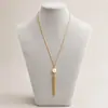 Collar de perlas con borlas largas, joyería transfronteriza europea y americana, accesorios creativos exagerados para mujer, cadena de suéter de doble capa