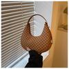 Bolsa Feminina Vintage 2023 Primavera Nova Bolsa de Ombro Simples Casual para Trabalho Bolsa Meia-Lua Bolsa de Mão Casual Versátil