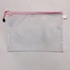 Bolsa para documentos de fornecimento transfronteiriço bolsa com zíper em grade a4 à prova d'água bolsa com zíper para documentos transparente pvc armazenamento de dados impressão