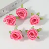 Cabezas de Flores de Rosa Simuladas Hechas de Tela de Seda para Decoración de Bodas DIY, Coronas y Accesorios para el Cabello; Accesorios de Flores Artificiales Estilo Vintage Europeo