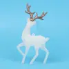 Pastel de Navidad Mori Decorativo Transparente Cristal Reno Muñeco Hielo Nieve Blanca Fruta Guirnalda Tarjeta Inserto
