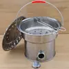 Estufa Portátil Calefactora para Preparar Té, Estufa de Carbón, Fogata Exterior, Estufa de Barbacoa Portátil Móvil, Madera Engrosada, Metabo