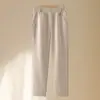 Calça de Mãe Outono e Inverno Calça Reta de Cintura Alta Nova Calça de Vovó para Meia-Idade e Idosos Calça Longa de Inverno Engrossada