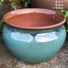 Vaso Grande de Terracota Feito à Mão, Vaso de Cerâmica Rústica de Grande Diâmetro para Suculentas e Flores, Vaso de Cerâmica para Plantas Suculentas com Formato de Tronco Velho