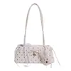 2026 Nuevo Bolso de Mano de Primavera Estilo Coreano Bolso Tote Pequeño para Mujer Gama Alta Lunares Nicho Bolso Almohada Bolso de Hombro Cruzado Individual