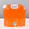 Bolsa de agua plegable portátil para viajes al aire libre con válvula y elevador, bolsa de almacenamiento de agua de plástico portátil, gruesa y de gran capacidad, venta al por mayor
