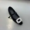 Zapatos Mary Jane de Tacón Grueso Estilo Chanel para Mujer, Nuevo Modelo 2026, Punta Cuadrada, Pedrería, Aumento Oculto de Altura, Mocasines, Zapatos de Noche, Zapatos Planos de Ballet