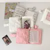 Álbum de Tarjetas de Hojas Sueltas Estilo Coreano con Estrella Láser y Cremallera para Niñas, Libro de Almacenamiento de Tarjetas de Ídolos, Bolsa de Almacenamiento para Planificador Estudiantil