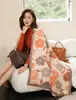 Novo cachecol de outono e inverno estilo coreano, de cashmere sintético, dupla face com cadeado de coração, versátil para ambientes com ar condicionado, xale quente, aquecedor de pescoço para estudantes